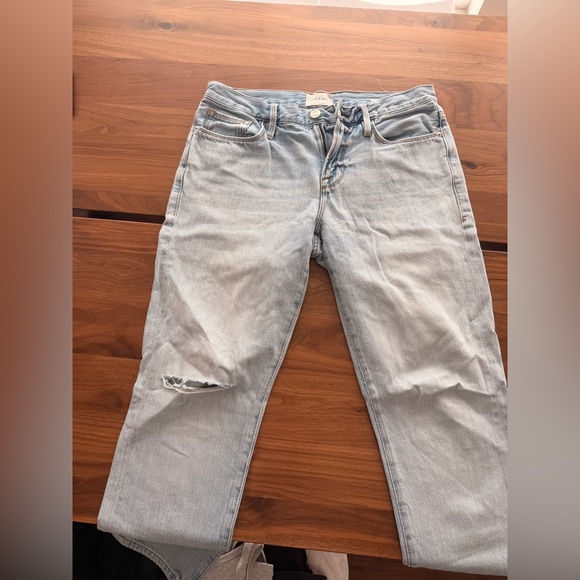 Frame Denim Denim - Frame Denim Light Blue Straight Leg Jeans